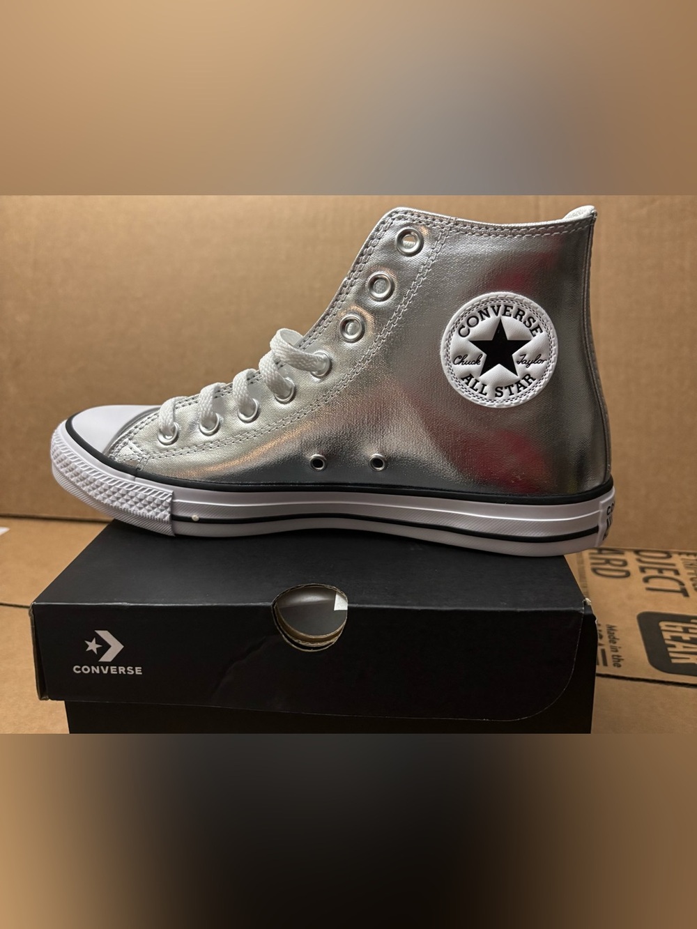 Converse Women's Chuck Taylor All-Star High Top Metallic Canvas Shoes Size 7.5